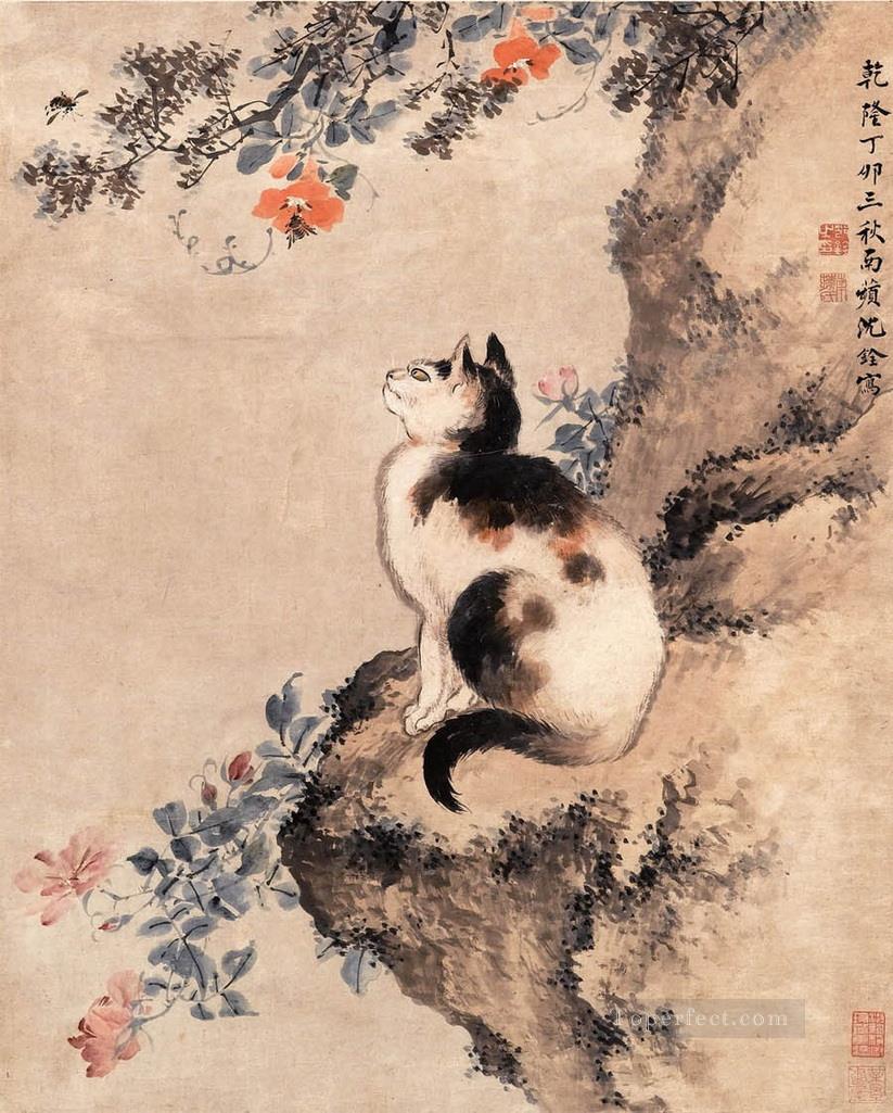 Gato Shenquan chino tradicional Pintura al óleo